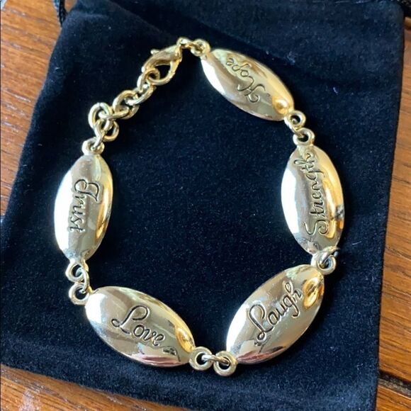 Motivational 2 sided Sentiments Gold brace… - Picture 1 of 11